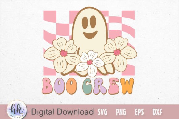 Boo Crew Retro SVG: Graphics for Crafts & Local Branding