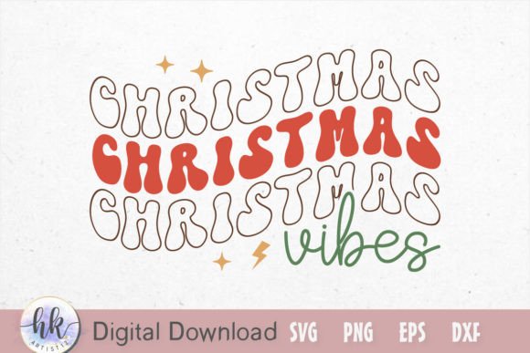 Christmas Vibes Retro SVG: Graphics for Crafts