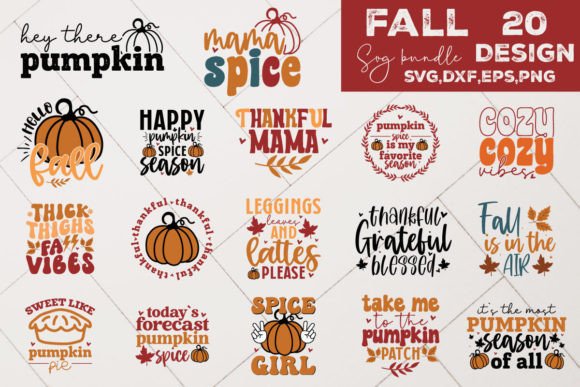 Fall SVG Design Bundle: Retro Graphics for Crafts & Content