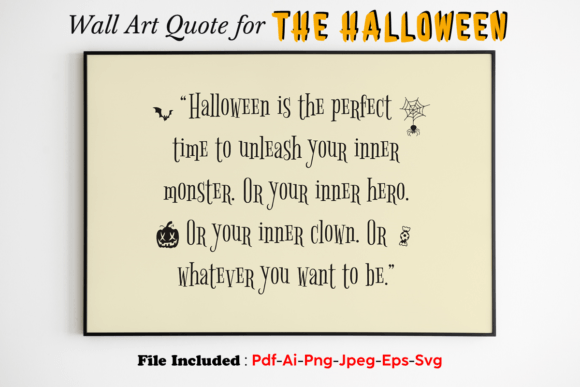 Halloween Quote Art Graphics for Crafts Brands