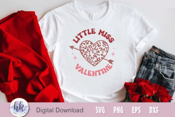 Little Miss Valentine Retro SVG: Graphics for Crafts