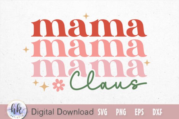 Mama Claus Retro SVG