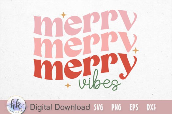 Merry Vibes Retro SVG