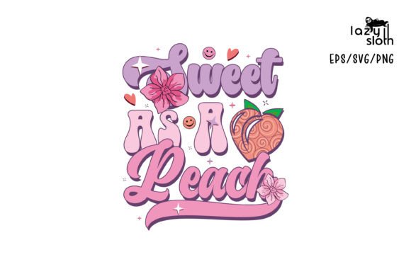 Peach Girl Quote Sublimation Design: Graphics for T-Shirt Designs