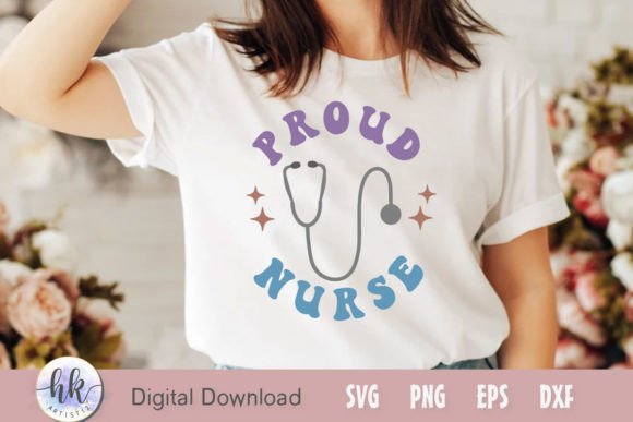 Proud Nurse Retro SVG: Graphics for Crafts Sellers