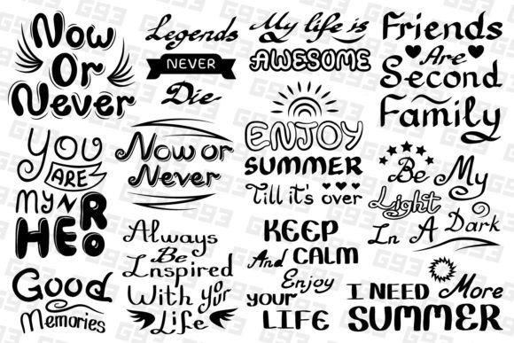 Quotes Lettering Designs: Modern Graphics & Illustrations