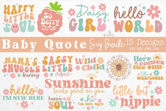 Retro Baby SVG Bundle