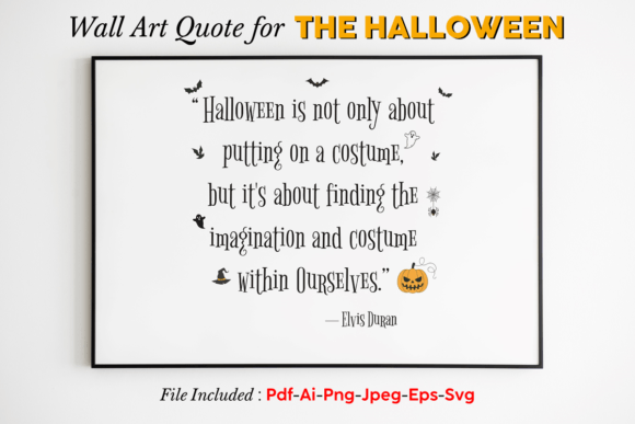 Wall Art Decor for Halloween Quote